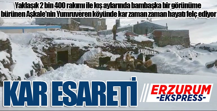 2 bin 400 rakımda kar vatandaşı esir alıyor