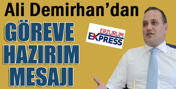 Ali Demirhan'dan hazırım mesajı...