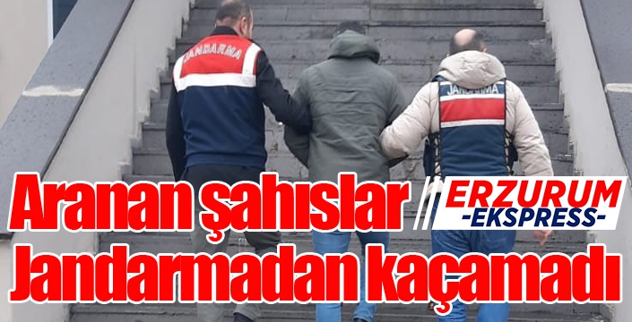 Aranan şahıslar Jandarmadan kaçamadı