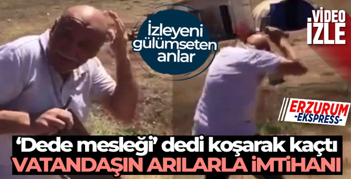 Arıcılık dede mesleği dedi, arılar saldırdı