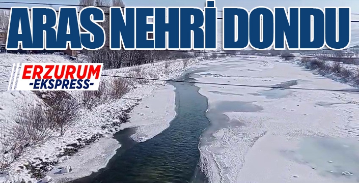 Aşırı soğuklar Aras Nehri'ni dondurdu