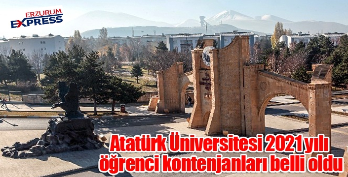 Atatürk Üniversitesi 2021 yılı öğrenci kontenjanları belli oldu