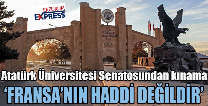  Atatürk Üniversitesi Senatosundan kınama mesajı