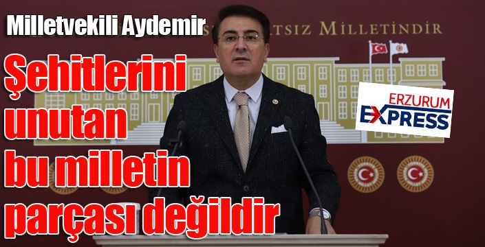 Aydemir: ‘Şehitlerini unutan, bu milletin parçası değildir’