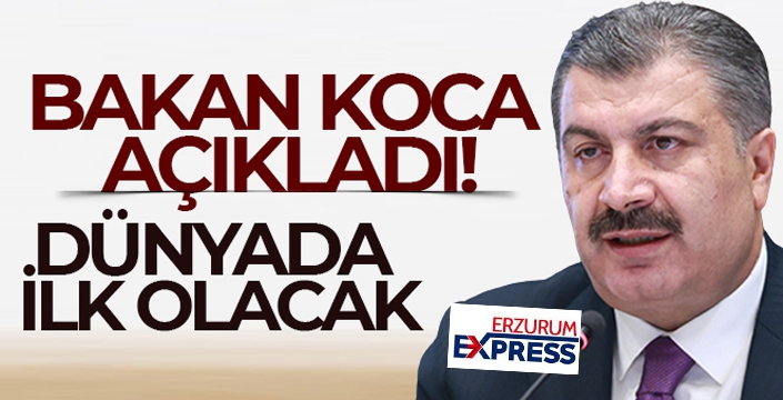 Bakan Koca'dan Turkovac açıklaması! Dünyada ilk olacak