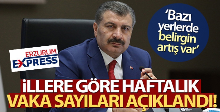 Bakan Koca, illere göre haftalık vaka sayılarını açıkladı