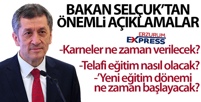 Bakan Selçuk'tan önemli açıklamalar! Telafi eğitim nasıl olacak?