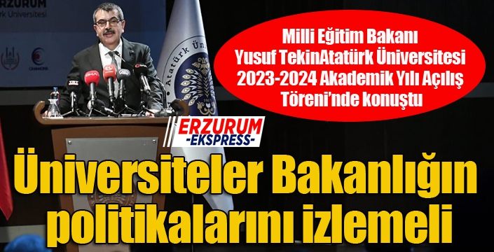 Bakan Tekin: 