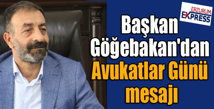 Başkan Göğebakan'dan avukatlar günü mesajı