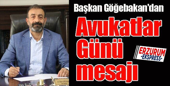 Başkan Göğebakan'dan avukatlar günü mesajı