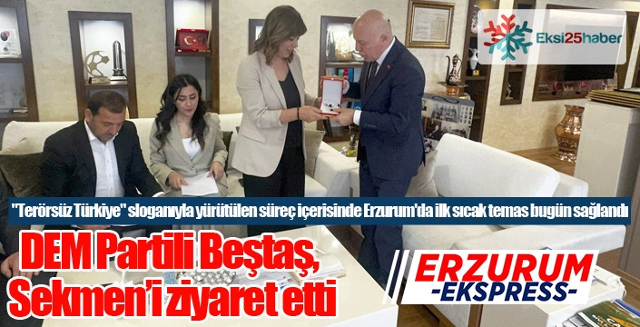 Başkan Sekmen, kapılarını DEM'li vekil Beştaş'a açtı...