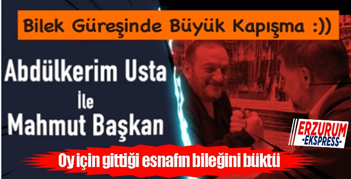 Başkan Uçar, oy için gittiği esnafın bileğini büktü!