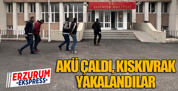 Baz istasyonundan akü çaldılar, kıskıvrak yakalandılar