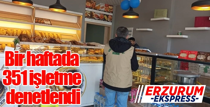 Bir haftada 351 işletme denetlendi