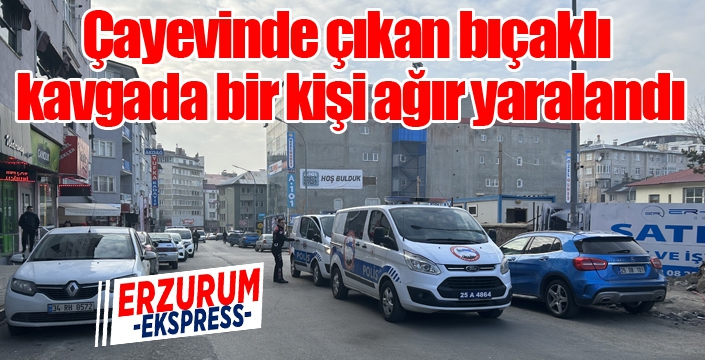 Çayevinde çıkan bıçaklı kavgada bir kişi ağır yaralandı