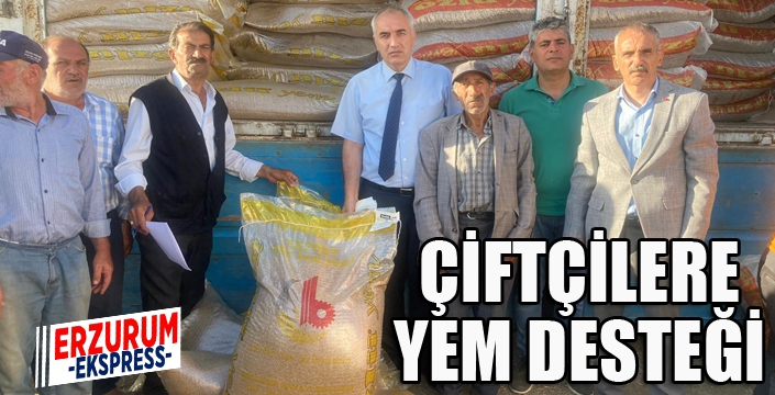 Çiftçilere yem desteği...