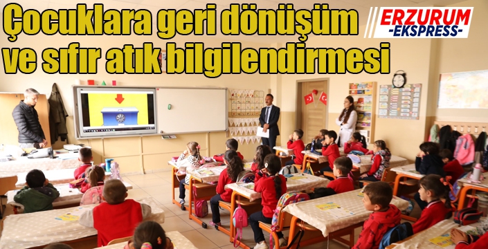 Çocuklara geri dönüşüm ve sıfır atık bilgilendirmesi