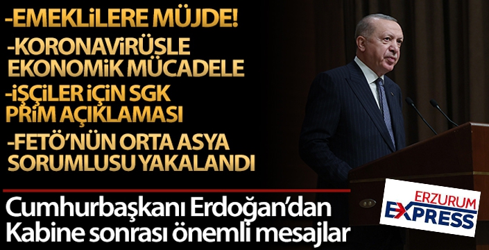 Cumhurbaşkanı Erdoğan'dan emeklilere müjde