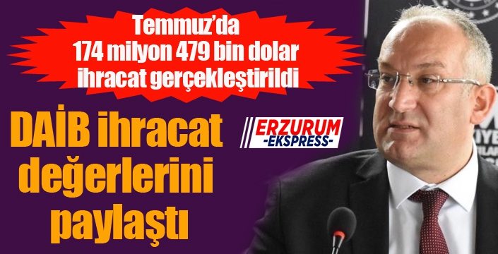 DAİB ihracat değerlerini paylaştı