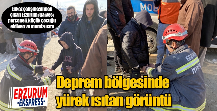 Deprem bölgesinde yürek ısıtan görüntü