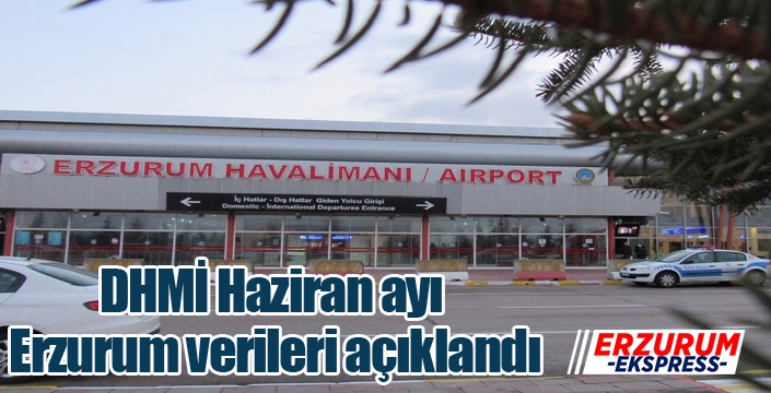 DHMİ Haziran ayı Erzurum verileri açıklandı