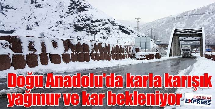 Doğu Anadolu'da karla karışık yağmur ve kar bekleniyor