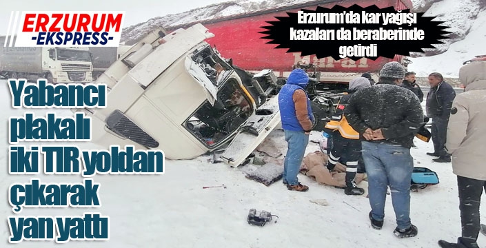 Kar yağışı trafik kazalarına neden oldu