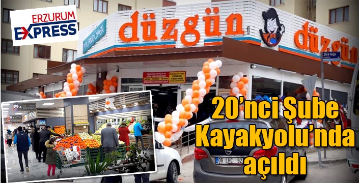 Düzgün Market'in 20'nci şubesi Kayakyolu'nda açıldı