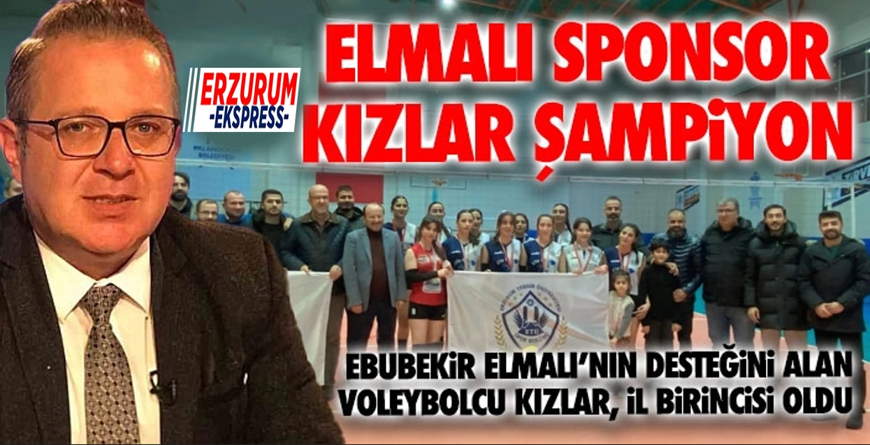 Elmalı sponsor, voleybolcu kızlar şampiyon