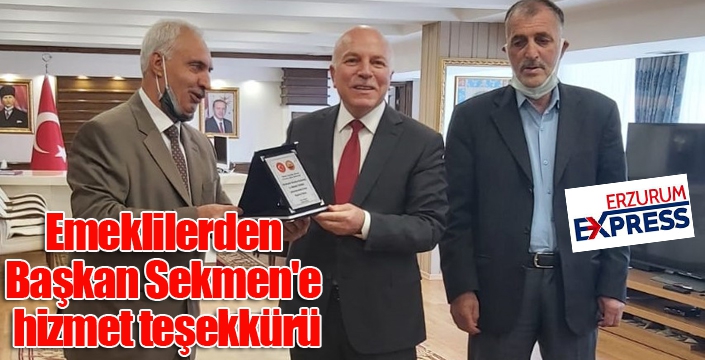 Emeklilerden Başkan Sekmen'e hizmet teşekkürü