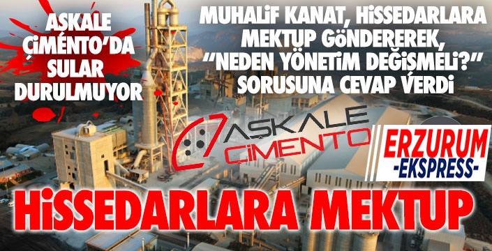 Erçimsan hissedarlarına mektup…