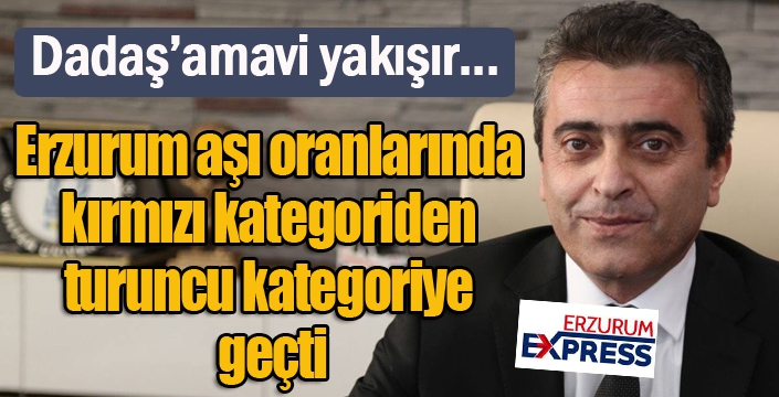 Erzurum aşı oranlarında kırmızı kategoriden turuncu kategoriye geçti