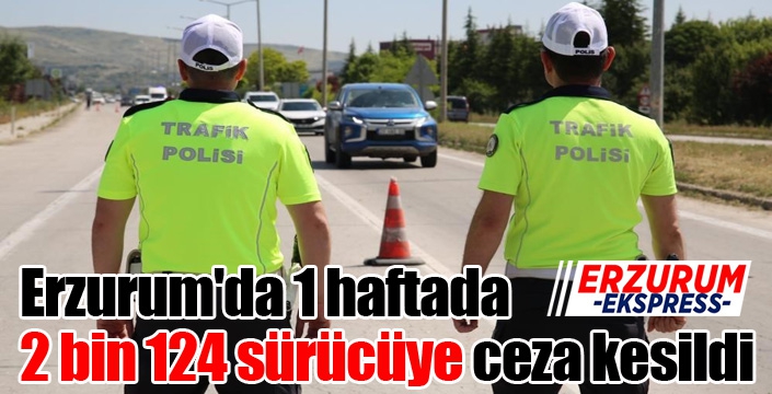 Erzurum'da 1 haftada 2 bin 124 sürücüye ceza kesildi