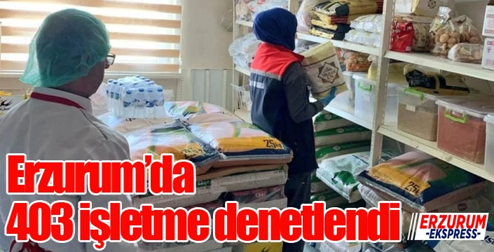 Erzurum’da 403 işletme denetlendi