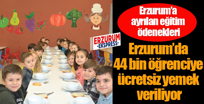 Erzurum’da 44 bin öğrenciye ücretsiz yemek veriliyor