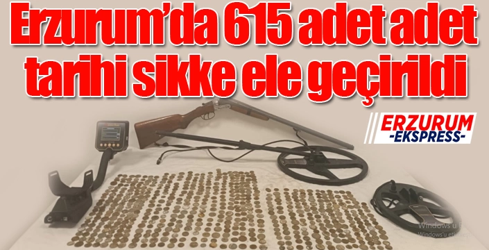 Erzurum'da 615 adet tarihi sikke ele geçirildi...