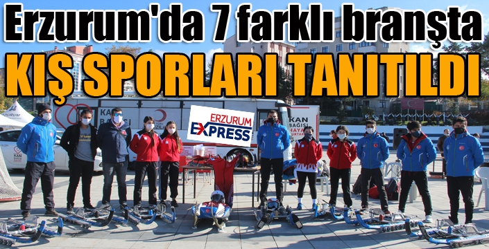 Erzurum'da 7 farklı branşta kış sporları tanıtıldı