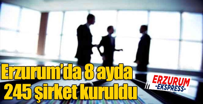 Erzurum’da 8 ayda 245 şirket kuruldu