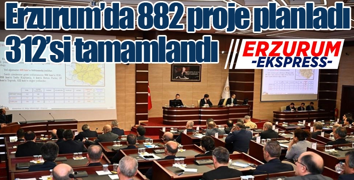 Erzurum’da 882 proje planladı, 312’si tamamlandı