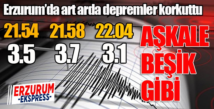 Erzurum’da art arda depremler korkuttu