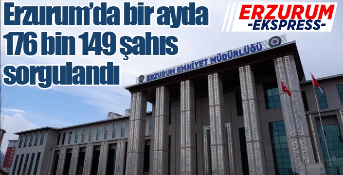 Erzurum’da bir ayda 176 bin 149 şahıs sorgulandı...