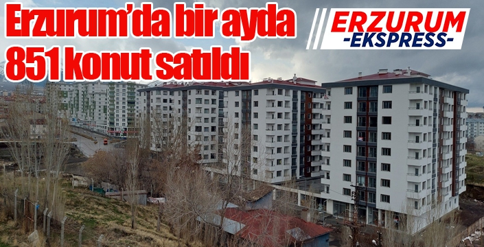 Erzurum’da bir ayda 851 konut satıldı