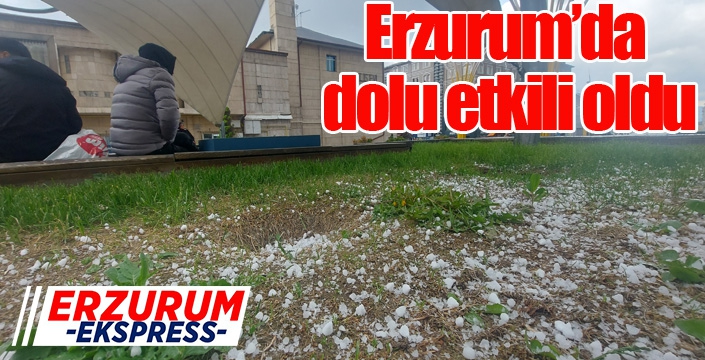 Erzurum’da dolu etkili oldu