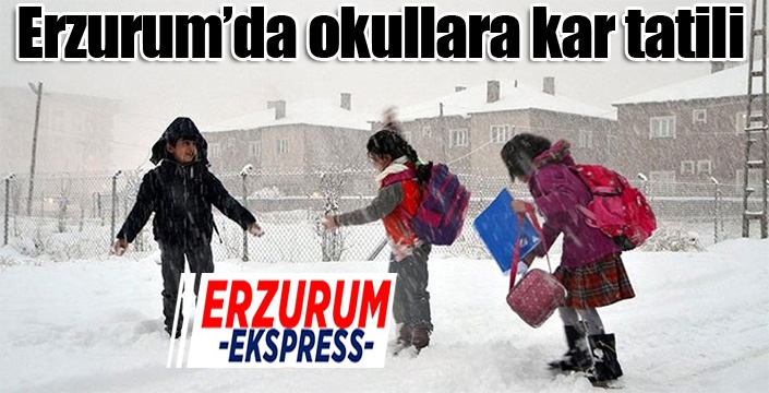 Erzurum’da eğitime kar engeli