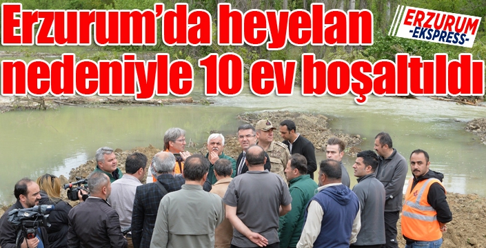 Erzurum’da heyelan nedeniyle 10 ev boşaltıldı, mezarlar tahrip oldu