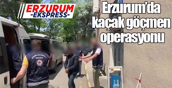 Erzurum'da kaçak göçmen operasyonu...