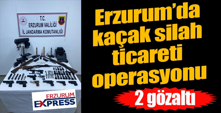 Erzurum’da kaçak silah ticareti operasyonu: 2 gözaltı