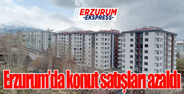 Erzurum’da konut satışları azaldı