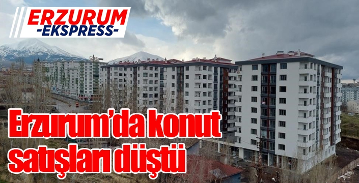 Erzurum’da konut satışları düştü