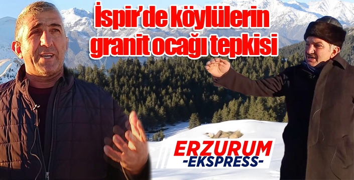 Erzurum'da köylülerin granit ocağı tepkisi